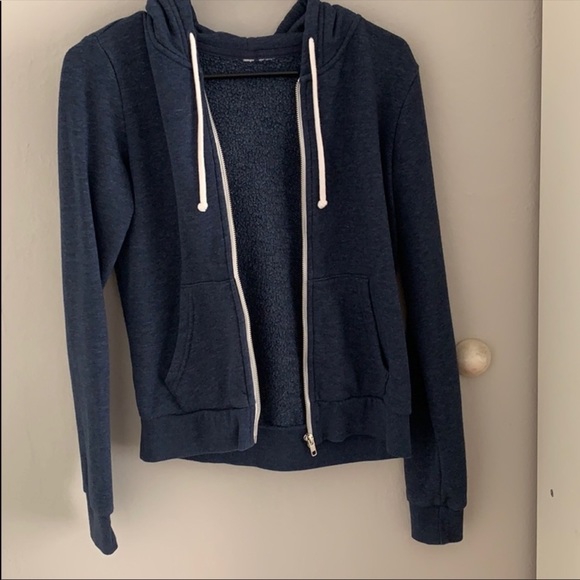 Dark blue zip up jacket. - Picture 3 of 3